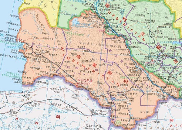 土库曼斯坦风俗习惯--地图