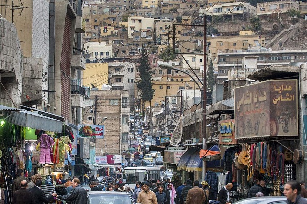 约旦风俗禁忌--首都安曼（Amman）市中心街景