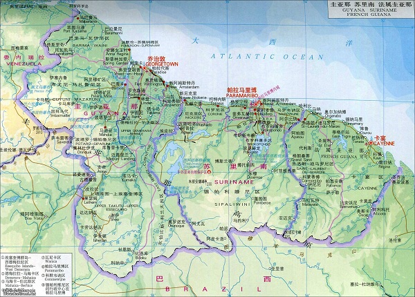 圭亚那旅游指南--地图