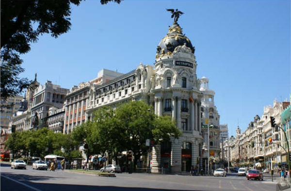 西班牙马德里旅游景区景点--格兰大道